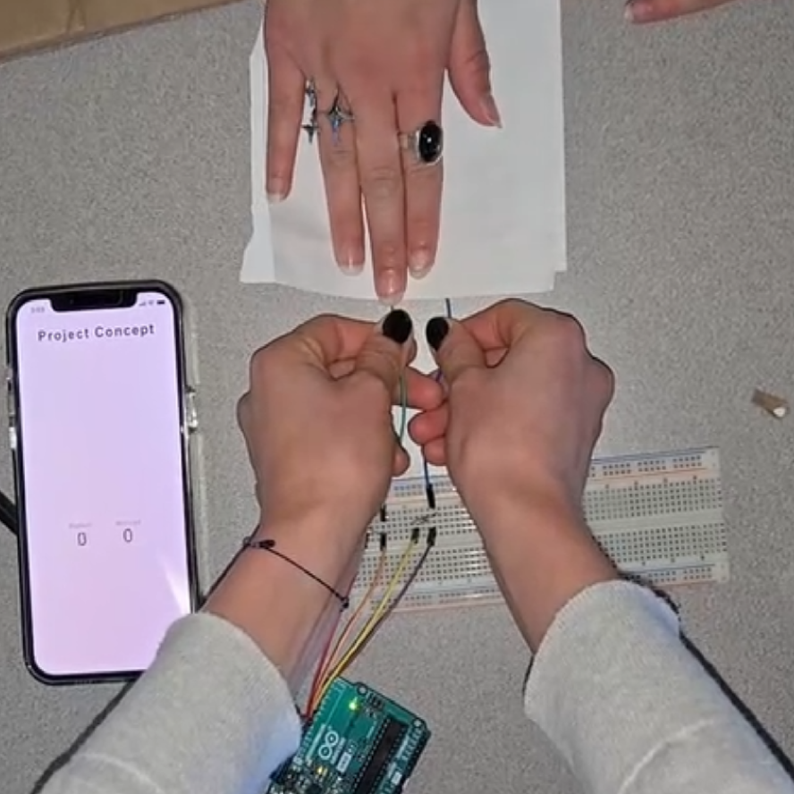 Rigging sensor to button