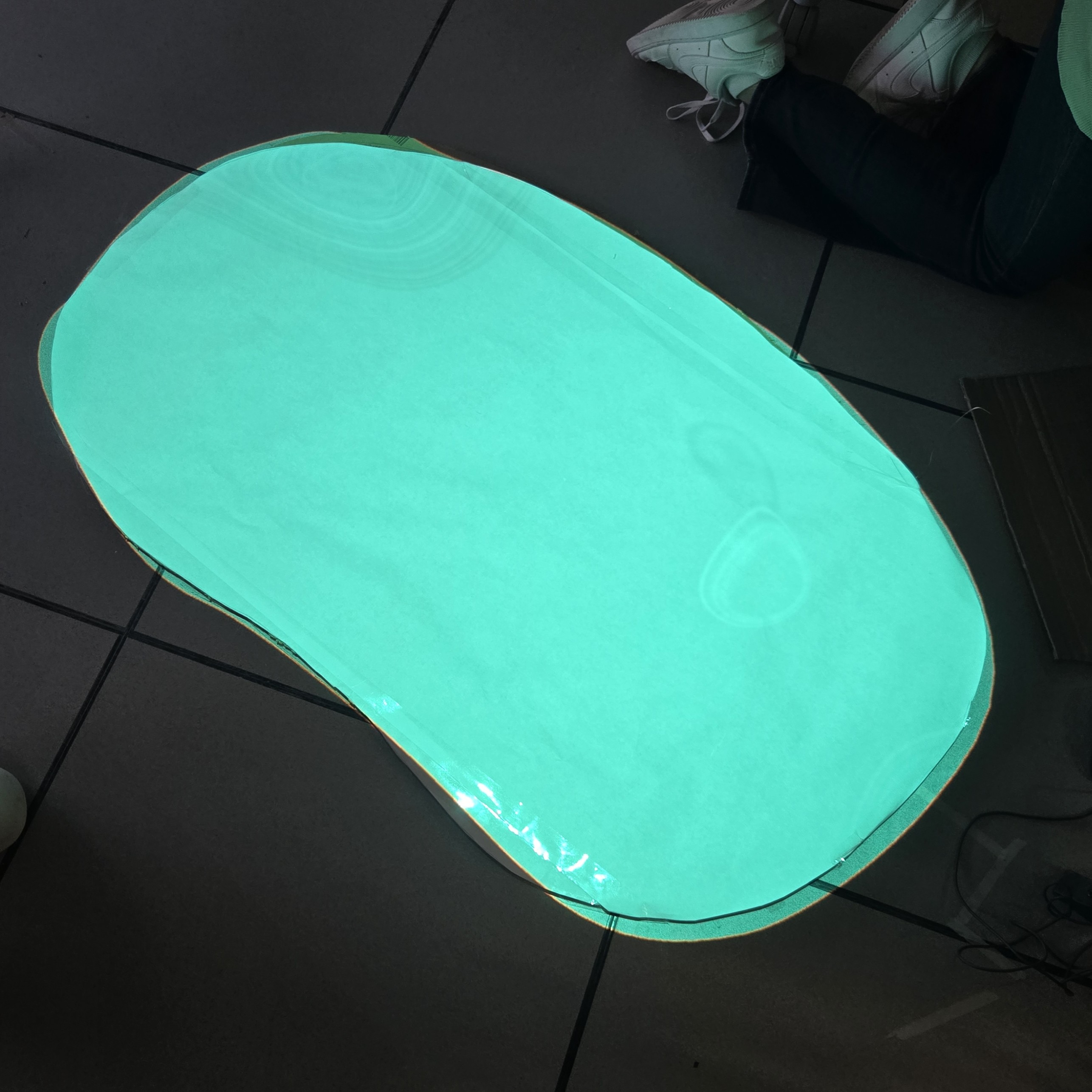 Project the lake and adjusting the shape of the lake in the kantenmapper so the size is just right